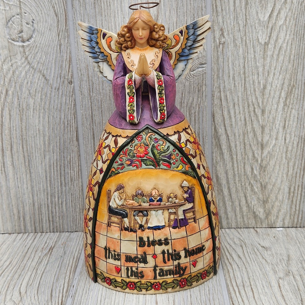 Jim Shore Heartwood Creek A Prayer for Thankfulness Dinner Blessing Ange 4005280